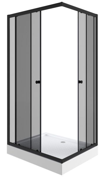 Душевой уголок Niagara NG-129-14QT с поддоном 120x80см чёрный/тонированное