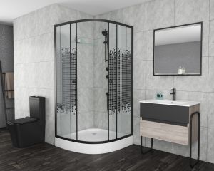 Душевой уголок Niagara NG-003-14BLACK 80х80 см