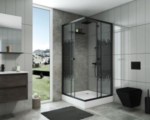 Душевой уголок Niagara NG-010-14Q BLACK 100х100 см