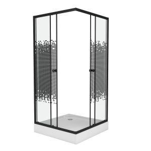 Душевой уголок Niagara NG-010-14Q BLACK 100х100 см
