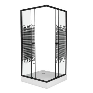 Душевой уголок Niagara NG-009-14Q black 90x90см с поддоном