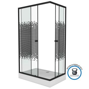 Душевой уголок Niagara NG-012-14Q BLACK 120х80 см