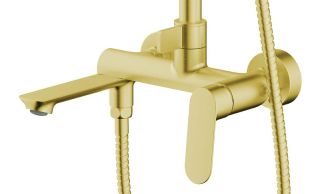 Душевая стойка Azario Alanti AZ-K2332-1MG золото матовое