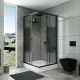 Душевой уголок 80x80 см Niagara Eco NG-008-14Q black мозаика, с поддоном