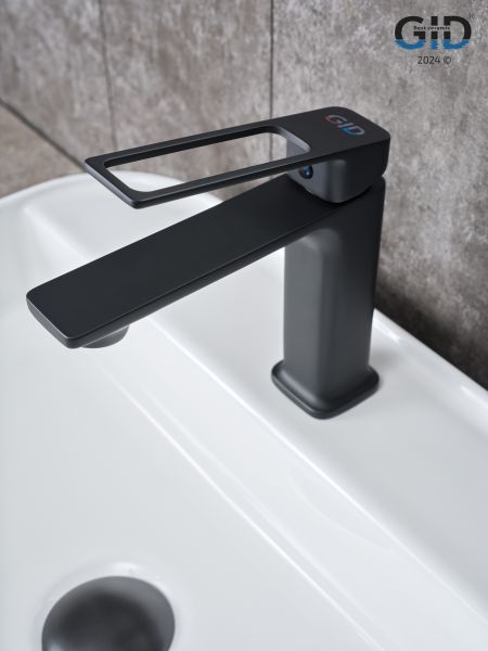 Смеситель для раковины Gid Niagara L057-BM-K L057BMK черный матовый