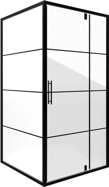 Душевой уголок Niagara Nova _02900831BLACK 90x90 см профиль чёрный стекло прозрачное