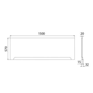 Фронтальный экран для ванны Triton Pro Щ0000062052 150 см Фронтальный экран для ванны Triton Pro Щ0000062052 150 см