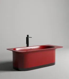 Ванна из искусственного камня Salini Ninfea S-Stone 102721MRF 180x82см RAL полностью