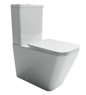 Напольная пристенная чаша унитаза Ceramicanova Кубик (Cubic) CN1803-B белый
