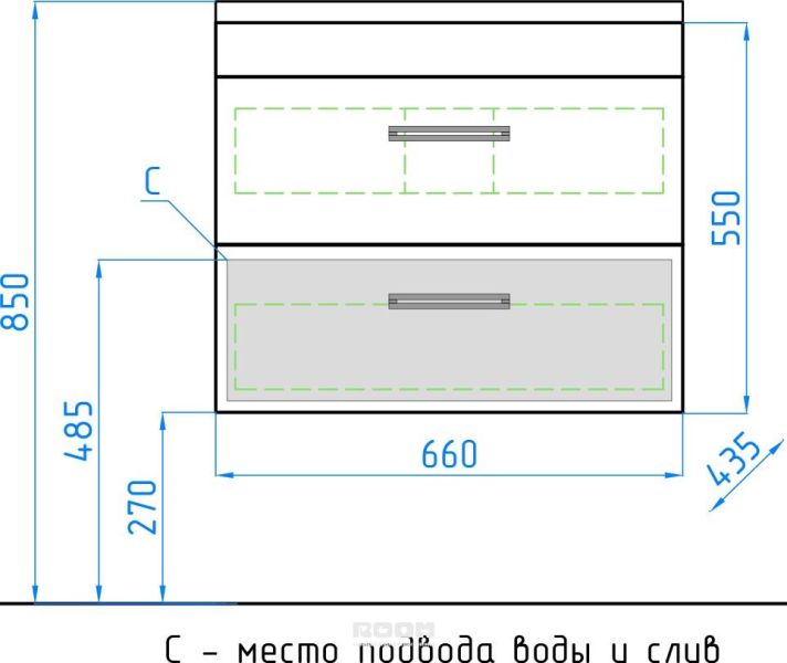 Style Line Тумба под раковину Лотос 70 ЛС-00000490