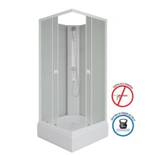 Душевая кабина Niagara Promo P80/26Q/MT/BK 80x80 см без крыши профиль белый стекло матовое