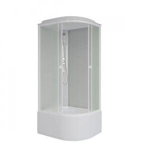 Душевая кабина Niagara Promo P120/90/40L/MT 120x90 см профиль белый стекло матовое