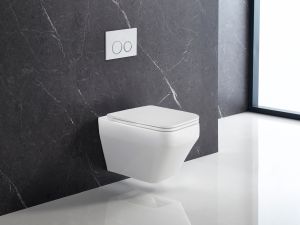 Подвесной унитаз Point Аврора PN41101 безободковый белый