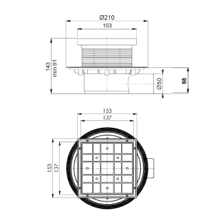 Душевой трап Трап Bettoserb 13000088B 15x15 SIMPLY PERFECT MULTISIPHON - горизонтальный выпуск Душевой трап Трап Bettoserb 13000088B 15x15 SIMPLY PERFECT MULTISIPHON - горизонтальный выпуск