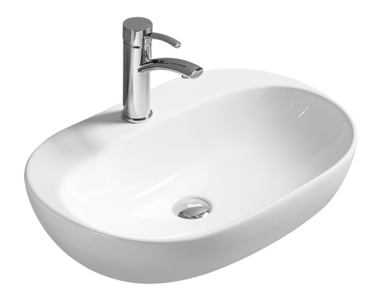 Раковина накладная SantiLine SL-1024 53см белый