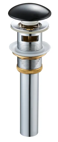 Донный клапан SantiLine SL-103 с переливом чёрный Донный клапан SantiLine SL-103 с переливом чёрный