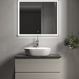 Столешница для ванной комнаты Sancos TT80A1 80см без отверстия под смеситель black sky