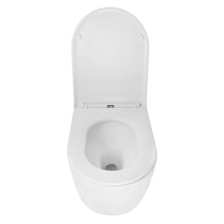 Унитаз подвесной Azario Nata AZ-5102T-WHT безободковый торнадо белый