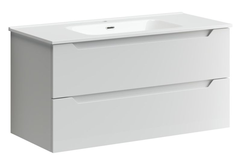 Подвесная тумба под раковину Sancos Norma 2.0 NR2.0100W 100см белый глянец