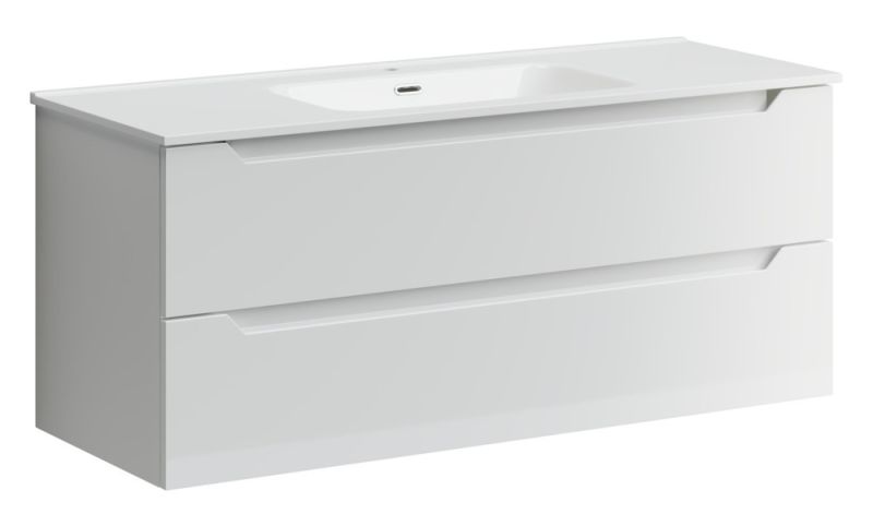 Подвесная тумба под раковину Sancos Norma 2.0 NR2.0120-1W 120см белый глянец