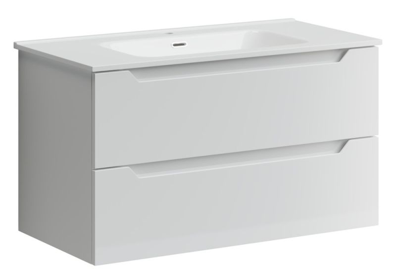 Подвесная тумба под раковину Sancos Norma 2.0 NR2.090W 90см белый глянец Подвесная тумба под раковину Sancos Norma 2.0 NR2.090W 90см белый глянец