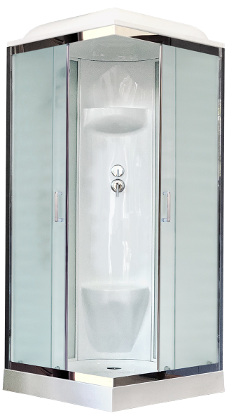 Душевая кабина Royal Bath HP стекло белое/матовое 90x90см RB90HP6-WC-CH
