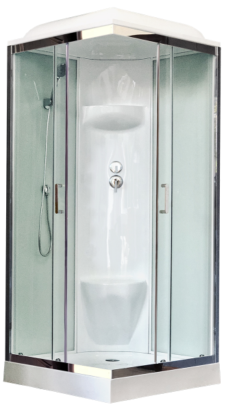 Душевая кабина Royal Bath HP стекло белое/прозрачное 90x90см RB90HP6-WT-CH
