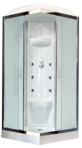 Душевая кабина Royal Bath HP стекло белое/матовое 80x80см RB80HP7-WC-CH