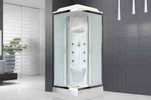 Душевая кабина Royal Bath HP стекло белое/матовое 80x80см RB80HP7-WC-CH