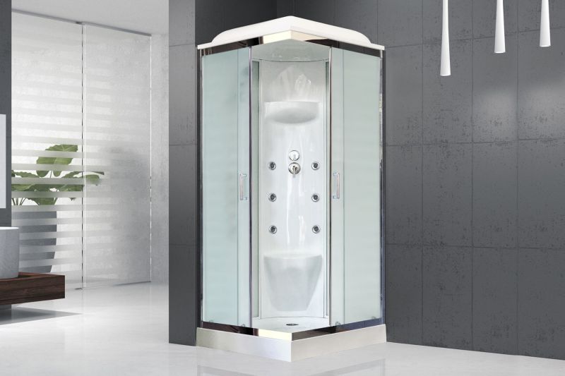 Душевая кабина Royal Bath HP стекло белое/матовое 80x80см RB80HP7-WC-CH