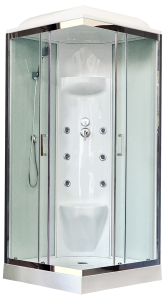 Душевая кабина Royal Bath HP стекло белое/прозрачное 80x80см RB80HP7-WT-CH