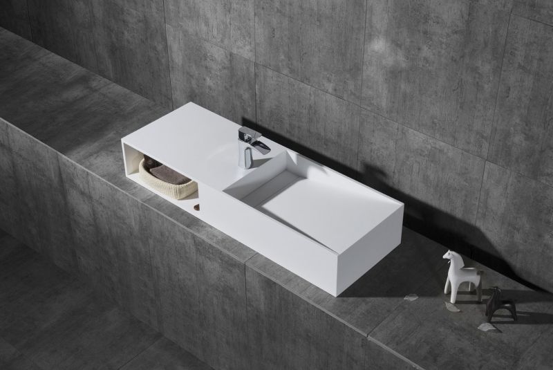 Накладная раковина-столешница NT Bagno Cagliari Right NT501 120см белый матовый