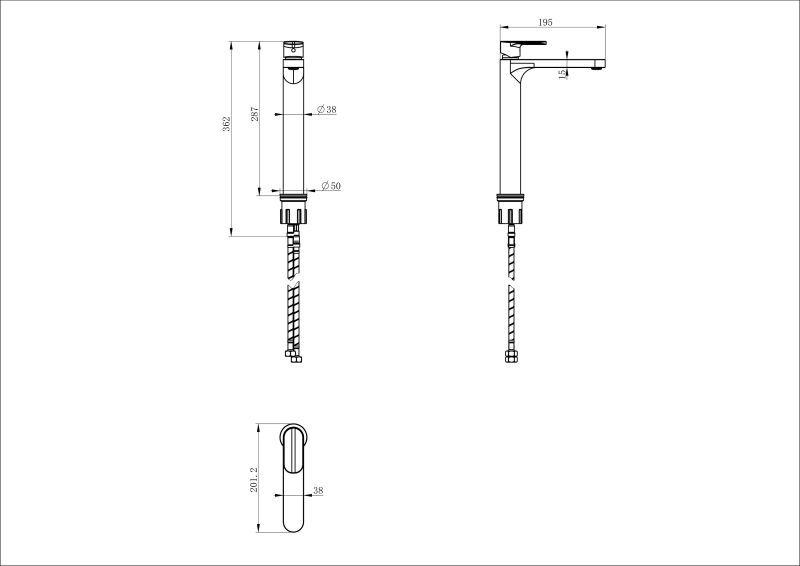 Смеситель для раковины Wonzon & Woghand WW-H1034-CR хром