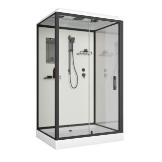 Душевая кабина Niagara Standart ST120/90/15Q/BL 120x90 см профиль чёрный стекло прозрачное