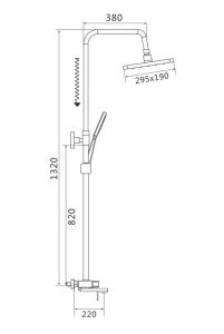 Душевая стойка Shevanik S8236H чёрный