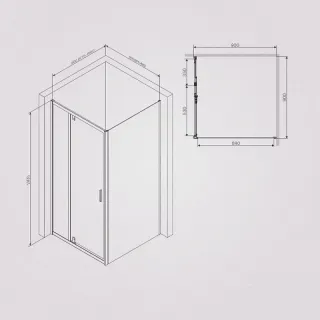 Душевой уголок AM.PM Gem W90G-404-090MT профиль серебристый 90х90 см
