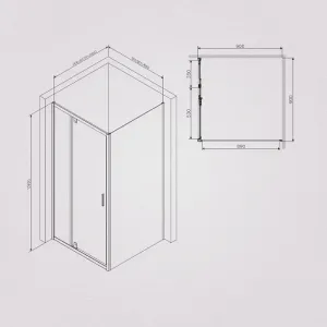 Душевой уголок AM.PM Gem W90G-404-9090-MT профиль серебристый 90х90 см