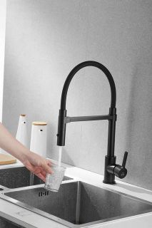Смеситель для кухни Rose R133H чёрный матовый Смеситель для кухни Rose R133H чёрный матовый