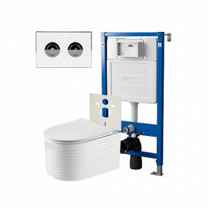 Комплект унитаза с инсталляцией Point Элемент PN48321WC с сиденьем Микролифт
