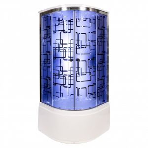 Душевая кабина Deto BМ4590 LED с гм. BLACK 90х90х220 см