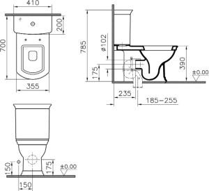 Унитаз VitrA Serenada 9722B003-7205 напольный