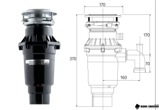 Измельчитель пищевых отходов Bone Crusher ВС 810 AS-Slim Line