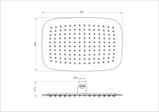 Верхний душ Wonzon & Woghand WW-88DP03-MB 30 см чёрный матовый