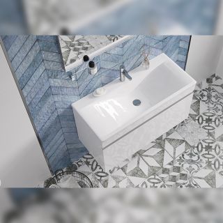 Тумба под раковину подвесная Velvex Pulsus tp.PUL.PUL.100.1Y белый глянец, 100 см Тумба под раковину подвесная Velvex Pulsus tp.PUL.PUL.100.1Y белый глянец, 100 см