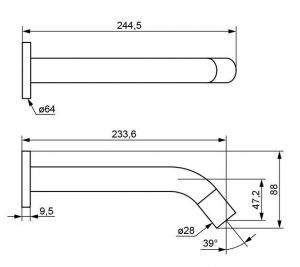 Смеситель для раковины ESKO SNR28B черный