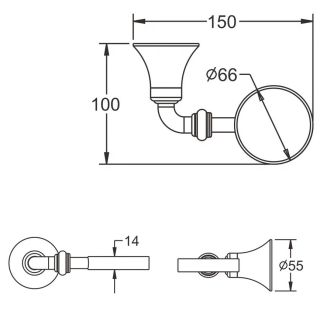 Мыльница Rose RG1203 хром Мыльница Rose RG1203 хром