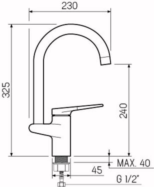 Смеситель для кухни РМС SL121W-017F хром