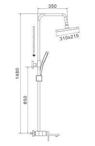 Душевая стойка Shevanik S6836C белый
