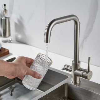 Смеситель для кухни Shevanik S228L с подключением фильтра сатин Смеситель для кухни Shevanik S228L с подключением фильтра сатин