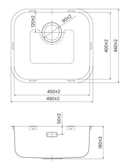 Кухонная мойка IDDIS Mate MAT49S0i77 49см сталь Кухонная мойка IDDIS Mate MAT49S0i77 49см сталь